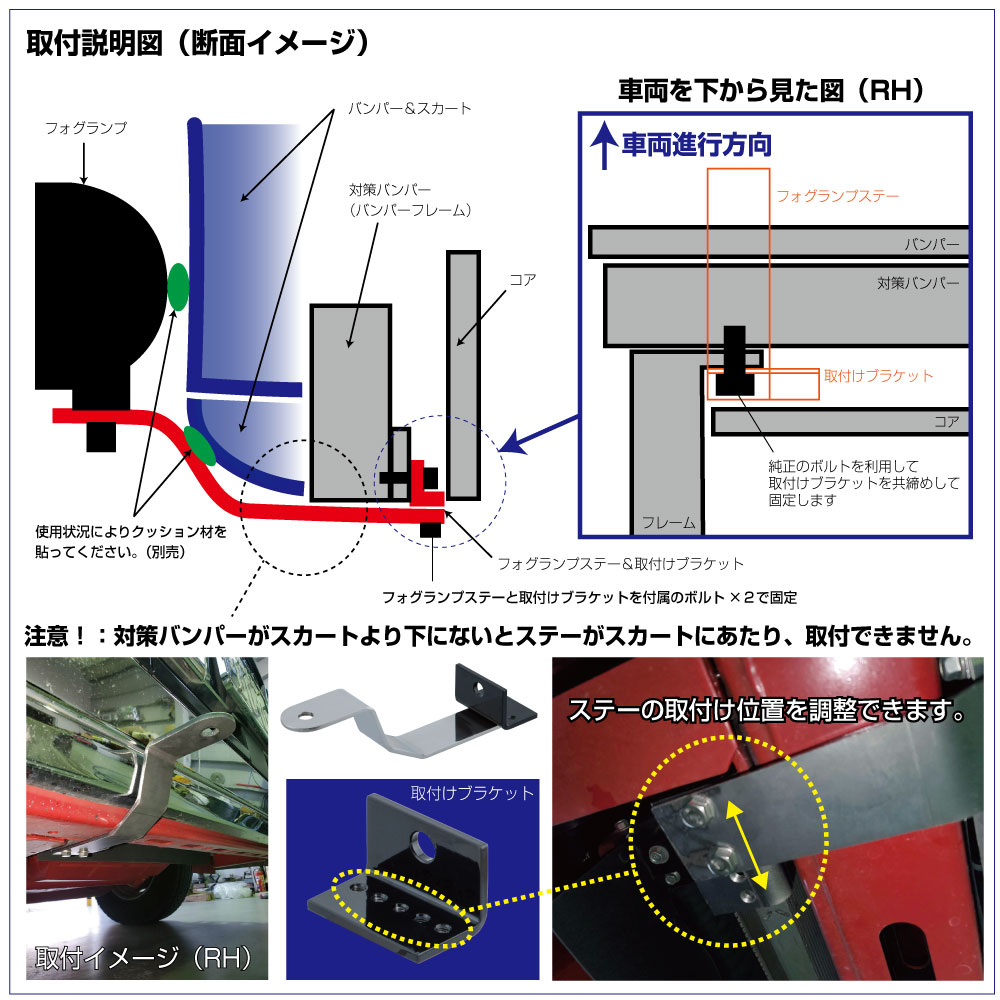 フォグランプ取付けステー 