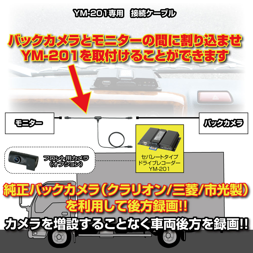 Ym 201用 他社製バックカメラ モニター接続コード各種 株式会社ジェット イノウエ